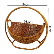 고양이 흔들 의자 그네 바구니 둥지 라탄 해먹 과일, 1개, 티 컬러 흔들리는 바구니