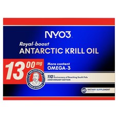 NYO3 로얄-부스트 앤타크틱 크릴 오일 1300mg 소프트젤, 1개, 60정