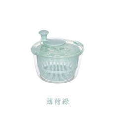 手動蔬果脫水器 旋轉脫水器 蔬菜水果沙拉脫水器 食物瀝水器, 1個, 蔬果脫水器-薄荷綠 (超商限2個)