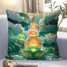 다용도 안락한 소파쿠션 양면 소파 쿠션 솜 포함 세탁가능 고탄력 다기능 안락쿠션 고탄력 다용도 쿠션 장기사용 가능 트렌디한 스타일, HUL-6, 40 x 40CM (솜포함 양면쿠션)