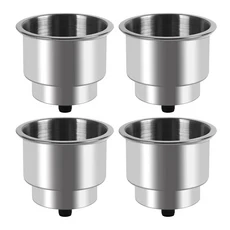 4Pcs 스테인레스 스틸 컵 홀더 LED 음료 해양 보트 액세서리 소파에 대 한 배수와 임베디드 병, 02 녹색