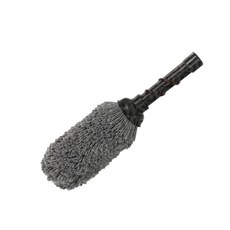 차량용 실내 가죽그립 극세사 미니 먼지 털이개 세차 용품 블랙 미니먼지떨이 가죽그립털이개