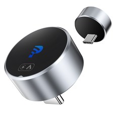 GetPairr 차량용 무선 카플레이 안드로이드 오토 2in1 미니 어댑터 A타입 C타입 지원, 은색, C타입/CP88-RC