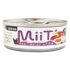 惜時 MiiT' 機能湯罐 雞肉口味, 80g, 24個, 鮮嫩雞丁鮮牛肉湯佐雞絲糙米