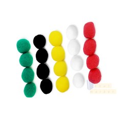 오늘상회 폼폼이 50mm 공예 만들기재료 미술재료, 빨강