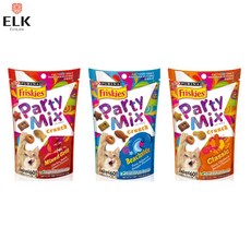 FRISKIES 喜躍 Party Mix 貓咪派對點心組 60g/包 (口味隨機出貨), 1個, (紅)炙燒烤肉