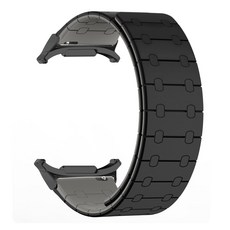 투톤 강력한 마그네틱 갤럭시워치 8 40mm 44mm 46mm 클래식 실리콘 스트랩 자석 밴드, 블랙스틸(블랙+그레이) 블랙스틸(블랙+그레이)