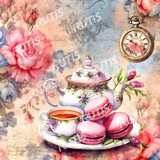 TS 蝶谷巴特餐巾紙/藝術紙 Decoupage napkins paper/art paper，多款精美圖案可選，一次性使用，方便衛生, 1個, 22.5x22.5