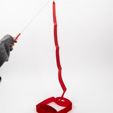 디노꿈 리듬체조 리본 4m 레드 리본막대 공연소품 리듬체조준비물