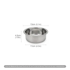 작은 중형 개를 위한 둥근 스테인레스 스틸 그릇 애완 동물 고양이, 01 About 13cm, 1개