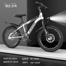 아동용 MTB 자전거 남아 여아 6-12세, 18인치, 다른, 기술 실버 스포크 휠 단일