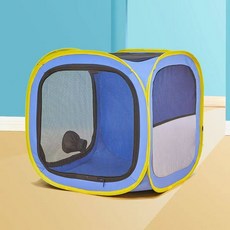 반려동물 털말리기 필수템! 접이식 펫 드라이룸 강아지 건조기, 8. 파랑 사각형 (50x50x50) ~12.5kg, 1개