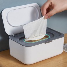 물티슈 케이스 휴지 파우치 커버 뚜겅 보관함 물티슈케이스 물티슈원터치케이스 물티슈디스펜서, 화이트그레이