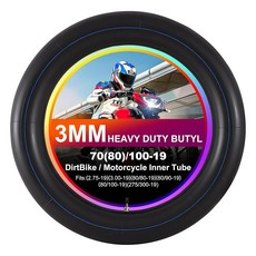 헤비 듀티 3MM 두꺼운 110 모터사이클 튜브 내부 교체 타이어 18인치 100, 70(80)/10019
