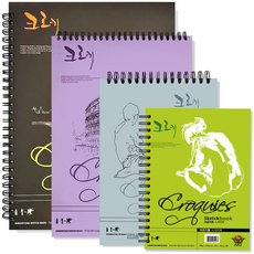 디엠아트 미술용 전문가 고급 크로키북 105g 상철 좌철 A4 A3