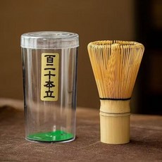 차선 수공예 말차 거품기 백이십본립 다도구 일본풍 다도 전통 선물 용품, 1개, 대나무