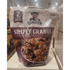 QUAKER 그래놀라 시리얼 978gx2 BAGS, 2개, 978g