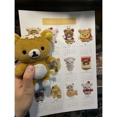 옐상 2026 캐릭터 포스터 캘린더 4종, 1개, 리락쿠마