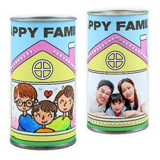 혜명만물마트 가족사랑 뿜뿜 그림저금통(4인용) 저금통DIY 어린이집만들기 미술놀이키트 저금통만들기 주일학교만들기
