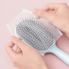 머리빗망 헤어브러쉬커버 머리빗커버 거름망 헤어브러시 카락 매쉬망 카락제거 쉬 청소 사각, 머리빗커버 50장, 1개