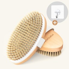 POPCHOSE 핸드 바디 브러쉬 샤워 브러쉬 타원형 우드 + 사은품, 2개