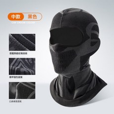 【小島生活】防寒保暖頭套 滑雪面罩 機車頭套 滑雪頭套 騎行頭套 防曬頭套 保暖面罩 防寒面罩 保暖面罩, 黑色（普通）