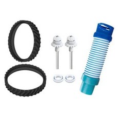 Pool Clean Parts 튠업 키트 R0526100 타이어 트랙 및 R0527000 엔진 휠 베어링 R0525100 드라이브 샤프트 X77094 진공 호스 어댑터 교체용, Pool Clean Parts 튠업 키트 R052610