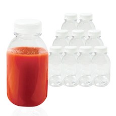 우유병 우유페트병 과일청 소스 커피 공병 (세트), 10개, 500ml