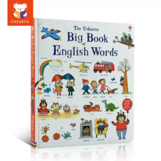 The Usborne Big Book English Words 학습 유명한 그림 보드 책 아이들 플래시 카드 어린이 교육용 장난감, English Words Books