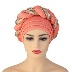 아프리카 전동 의상 최신 자동차 Geles Headtie 이미 만든 Headties 빛나는 장식 조각 터번 모자 여성용 여성 머리 랩