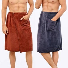 샤워가운 홈웨어 하의 목욕가운 이지웨어 치마형 남자 50040pc 1(ea), 그레이