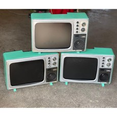 CCTV 포토존 브라운관 TV 옛날티비 흑백 디스플레이 14인치, H. 46.6cm 연두+카메라(카메라랜덤발송)