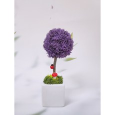 공기정화식물 스칸디아모스 토피어리 만들기 diy 키트 단체수업 원예수업 어린이 수업재료, 사용안함, 퍼플