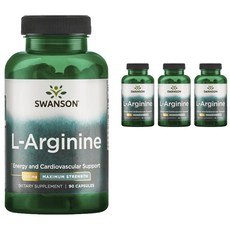 Swanson 斯旺森 左旋精胺酸膠囊 850mg, 90顆, 4罐