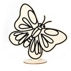 우드팬시 만들기 나비 탁상용액자 인테리어장식 21.5cmx15.2cm, 다섯개입 *1봉