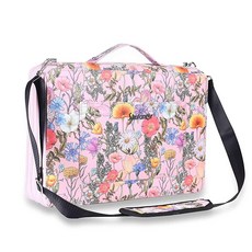 컬러 필통 128개의 큰 슬롯에는 384개의 연필 또는 256개의 젤 펜이 들어 있으며 4겹 지퍼 잠금이 가능한 고용량 펜 정리함은 화가나 예술가 핑크 플라워를 위한 것입니다, Pink Flower_384