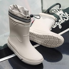 高顏值成人男款束口防水雨靴，時尚工作戶外釣魚爬山一體水鞋，好用方便