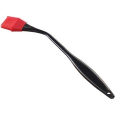 요리용 페이스트리 브러시 바스팅 바베큐 그릴 실리콘 인체공학적 각도 탈착식 헤드, 1개