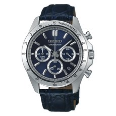 Seiko 精工 Quartz Chronograph男士皮革腕錶 SBTR019