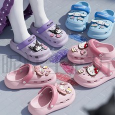 三麗鷗正版兒童洞洞鞋 - 庫洛米/防水防滑兩用涼拖鞋