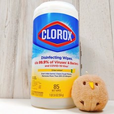 CLOROX 高樂氏 消毒濕巾 檸檬清香 85張 萬用清潔擦拭巾, 85入, 1罐