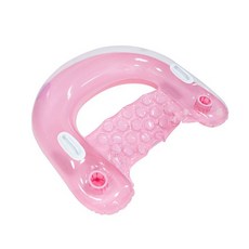 INTEX 坐式浮排 成人浮床 馬蹄型雙把手游泳圈 水上充氣沙發 造型泳圈58859, 粉色, 1個