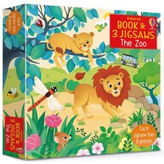 Usborne Book and Jigsaws: The Zoo (3款9片大拼圖+1本小書)(盒裝)/Sam Taplin, 詳見詳細資訊