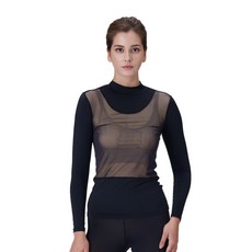 GearX 女子豪華夏季網眼長頸頸部冷襯裡頂部