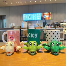 JOD 터틀 코스터 3D 프린트 재미있는 티 컵받침 인터랙티브 표현 거북이 컵 홀더 들어 올릴 수 있는 팔다리 및 거북이를 위한 표현적인 얼굴 애호가 개그 선물 홈 데, 3pc-라이트그린그린핑크