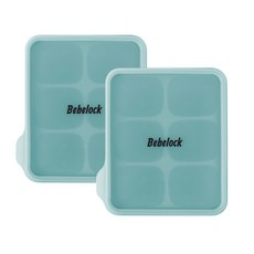 베베락 엘파 실리콘 큐브 2P(냉동보관용기_뚜껑포함 13.5cm X 15cm), 엘파 실리콘큐브(민트그린2P), 1개