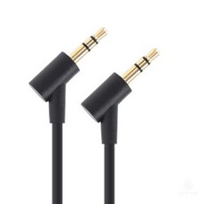 차량용 스테레오 꺽인 AUX케이블 1.5m 스마트폰 노래 연결선 꺾임형 양쪽, 1개