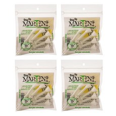 Martini 8.9cm(3 1/4인치) 스텝업 골프 티 - 4팩 (티 20개) (화이트)