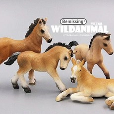 리얼 말인형 동물 백마 봉제인형 인테리어 30cm 부드러운 장식품, 1개, A. 새끼 말 단품 무작위 발송
