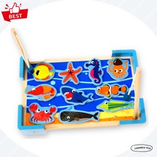 우토토이즈 바다 낚시 놀이 원목 자석 낚시 장난감 유아 교구 픽앤코501
